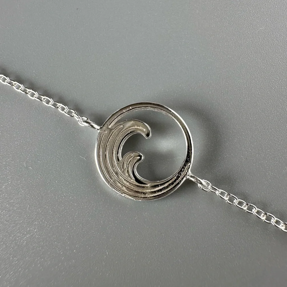Sterling Silver Ocean Wave Bracelet